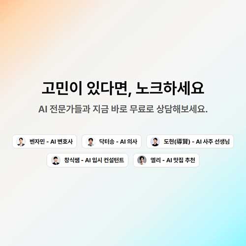 AI 상담으로 법률상담 의료상담 사주상담 입시상담 맛집추천까지