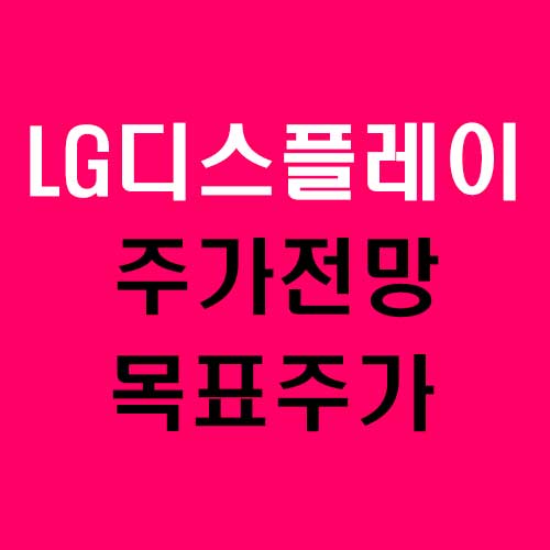 2025년 LG디스플레이 주가 전망과 목표주가 주식 분석