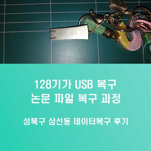 삼선동 데이터복구 128GB USB 인식불가의 원인(논문 복구 후기)